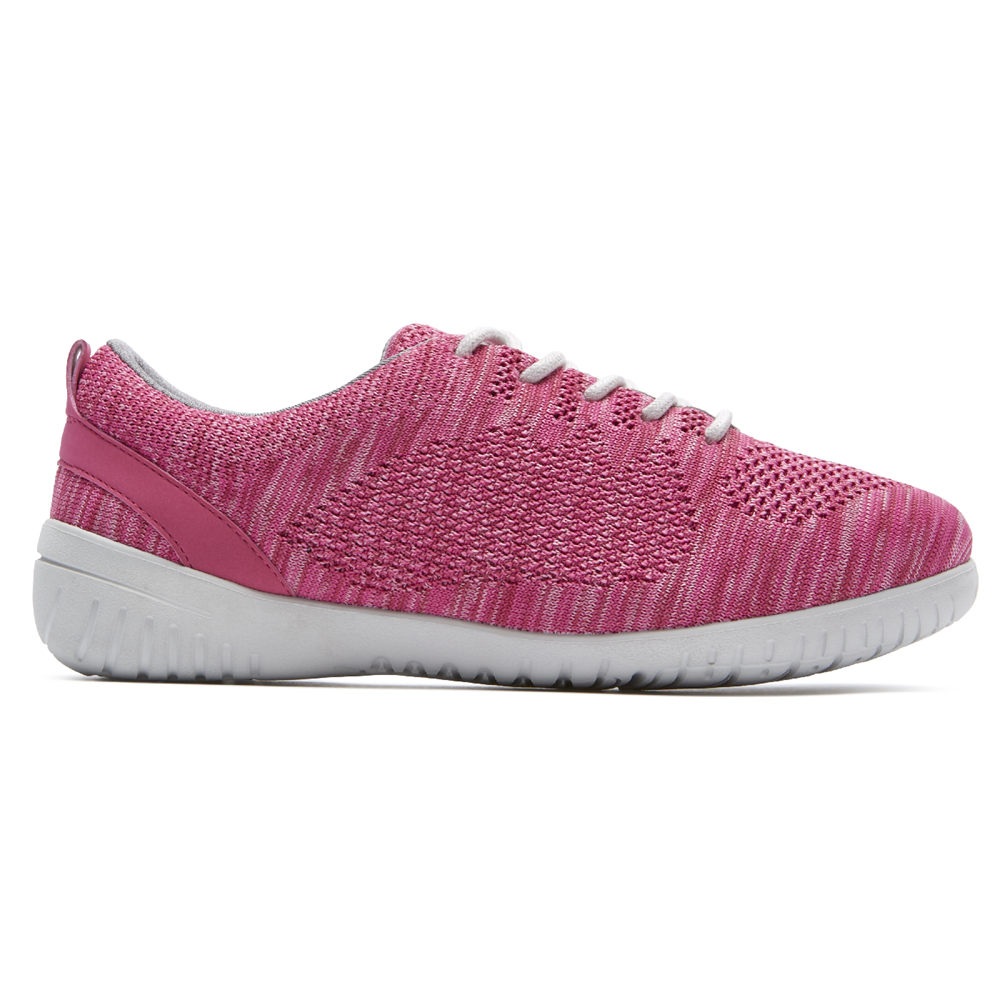 Rockport Womens Raelyn Knit Tie - Sneakers Pink - OKH019745